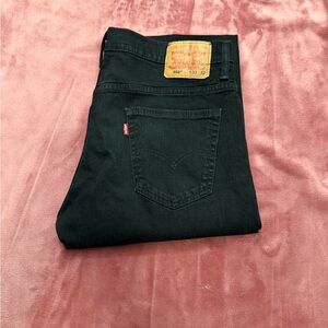 Levi's Men's Black Straight Jeans